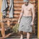 Cotton sauna hat ,,Grey"